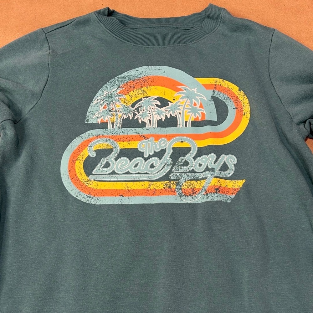 The Beach Boys Teal Relaxed Fit Sweatshirt Womens Large - Picture 3 of 7